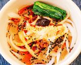 大根の皮　熱々胡麻たんたん作り方4写真