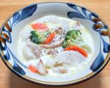 鶏肉と蕪とブロッコリーのミルクスープ作り方6写真