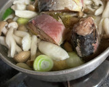 今日のみそ汁。サバ缶と厚揚げ味噌汁作り方5写真