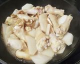 白ワインの手羽元煮、煮卵と大根作り方1写真