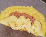 瓶の鶏そぼろで簡単！納豆そぼろオムレツ！作り方4写真