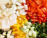 水無し野菜ジュースで煮込む濃くカレー作り方1写真