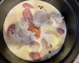 ホタテとウインナーの豆乳スープ作り方4写真