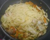 簡単！カレー焼きそばクリーミー作り方3写真