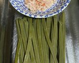 釜揚げ小海老　ほうれん草フェットチーネ作り方1写真