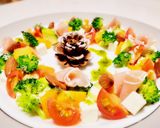 柿・生ハム＆季節野菜のクリスマス★リース作り方3写真