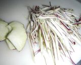 すき焼きのたれ味‥コールラビの皮料理作り方1写真