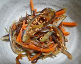 すき焼きのたれ味‥コールラビの皮料理作り方3写真
