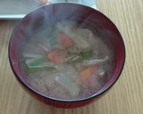 【おひとりさま用】具沢山のお味噌汁作り方5写真