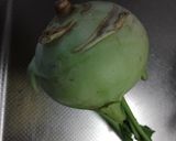 コールラビの炒め物作り方1写真