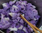 紫カリフラワーのクリームスープ【自分メモ作り方2写真