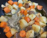 マーガリンで野菜を揚げ焼き豚しゃぶカレー作り方14写真