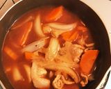 赤味噌仕立ての豚汁うどん作り方4写真