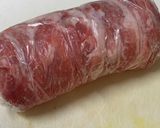 豚小間肉で簡単ぐるぐるチャーシュー作り方4写真