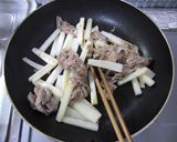 長芋と豚肉のキムチ炒め作り方2写真