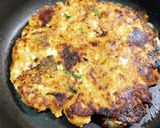 豆腐で作る◎キムチーズチヂミ◎ヘルシー作り方4写真
