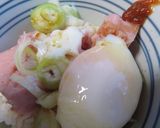 簡単　ネギトロ卵豆板醤丼作り方2写真