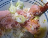 簡単　ネギトロ卵豆板醤丼作り方3写真