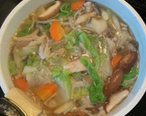 白菜ときのこの旨塩おこげスープ作り方7写真