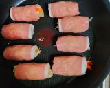 キャベツと人参の肉巻き梅ソース添え作り方4写真