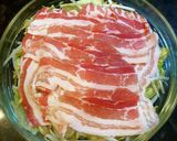 豚バラもやしと白菜のレンジ蒸し作り方2写真