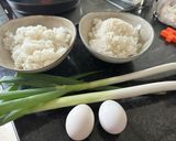 ネギが香る焦がし醤油チャーハン作り方1写真