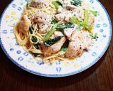 若鶏と小松菜のバジルクリームパスタ作り方5写真