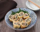 お揚げのさばしそチーズ巻き巻き作り方8写真