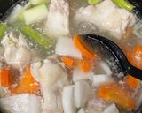 鶏手羽元で☆参鶏湯風（根菜入り）作り方11写真
