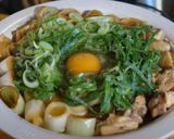 鶏とネギだけ！すき焼き風「鍋焼きうどん」作り方7写真