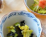 白菜の葉先を使って海苔と和からし和え♪作り方6写真