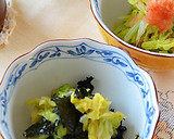 白菜の葉先を使って海苔と和からし和え♪作り方6写真