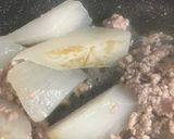 韓国風大根と豚ひき肉の炒め煮作り方3写真