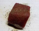 【寝かせ】牛のたたき~ガーリックソース~作り方1写真