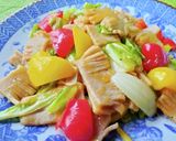 ベジタリアン料理！こんにゃくの野菜炒め♪作り方5写真
