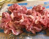 レシピ投稿祭　タモリさん風豚肉の生姜焼き作り方1写真