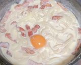 絶品カルボナーラうどん！！作り方4写真