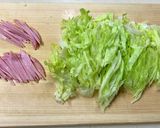 千切りレタスとハムのサラダ作り方1写真