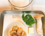 ホタテとエリンギのミルクパスタ作り方1写真