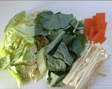 野菜たっぷり豆乳鍋。作り方1写真