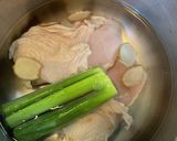 茹で鶏で、体に優しい汁飯作り方1写真