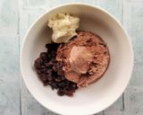 材料３つ☆大人のレーズンチョコアイス作り方3写真
