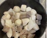 さといもとコンニャクと大根の炒め煮作り方4写真