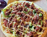 簡単激旨!コンビーフと舞茸のピザ作り方5写真