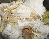 さつまいもとえのきの卵おじや作り方3写真