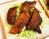 今朝の4w1hサンド「味噌カツ」作り方2写真
