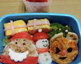 3歳8ヶ月と1歳8ヶ月クリスマスお弁当作り方1写真