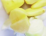 あごだしで簡単!えびとじゃがいもの煮物作り方1写真