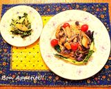 紫カリフラワーとサーモンの具沢山パスタ作り方5写真
