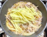 千切りにした生姜で豚こま肉の生姜焼き作り方5写真